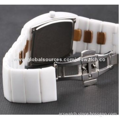 New Fashion Women's Ceramic Watches, Crystal Stones Setting, Waterproof and Japan Movement
